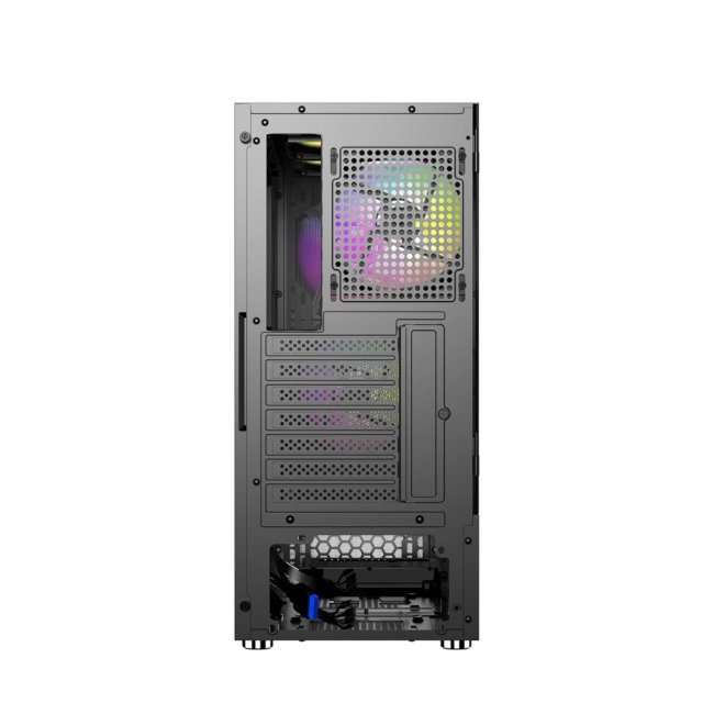 Ant Esports Pepper 5F Mid-Tower Dual Color Computer Case/Gaming Cabinet - Black/White | Support ATX, Micro-ATX, Mini-ITX | Pre-Installed 5 ARGB Fans - Image 6