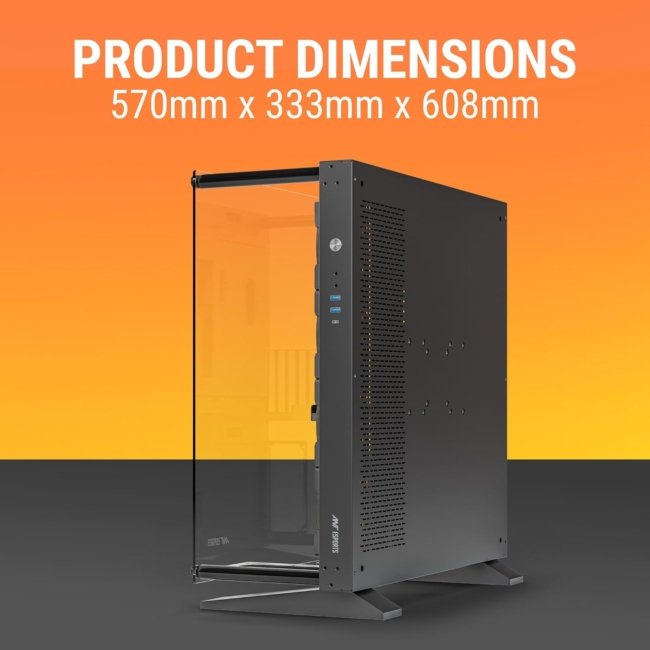 Ant Esports Cypher K9 Full-Tower ATX Open-Frame Computer Case/Gaming Cabinet - Black | Support ATX, Micro-ATX, Mini-ITX | Pre-Installed 4 ARGB-PWM Remote Controlled Fans - Image 8
