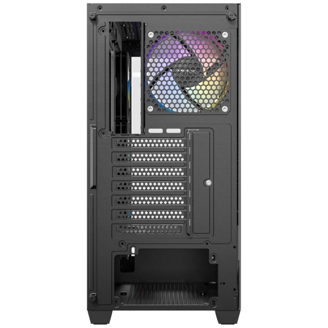 Antec Plastic Cx300 RGB Elite Black with Panoramic 270 Degree View,Vertical Cooling,4X 120Mm Pre Installed RGB Fans,420Mm Gpu Support,ATX Mid Tower Gaming Cabinet - Image 4