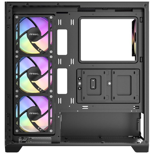 Antec Plastic Cx300 RGB Elite Black with Panoramic 270 Degree View,Vertical Cooling,4X 120Mm Pre Installed RGB Fans,420Mm Gpu Support,ATX Mid Tower Gaming Cabinet - Image 3