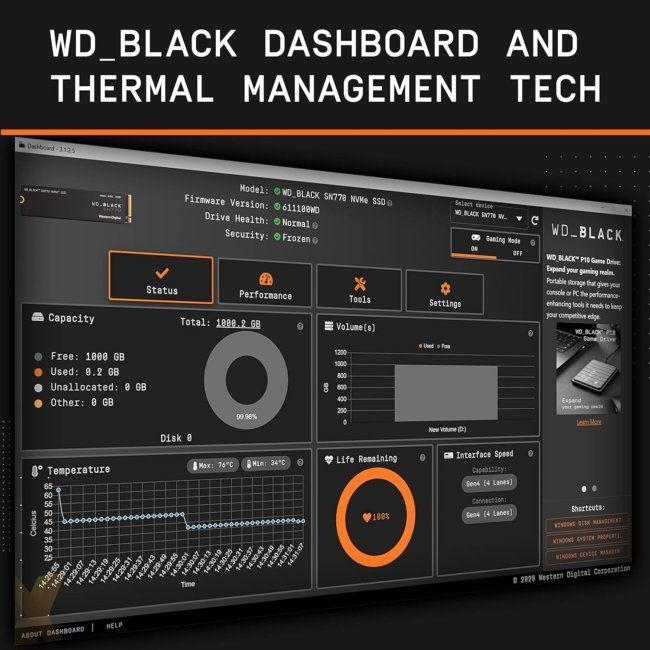 Western Digital WD_Black SN770 Nvme 500GB SSD ,Upto 5000MB/S, Pcie (2280) Gen 4,Game Drive,Gaming Disque - Image 7