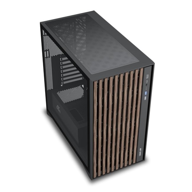 Ant Esports Zen Wood C3 Mid-Tower Computer Case/Gaming Cabinet - Black | Support ATX, Micro-ATX, Mini-ITX - Image 4