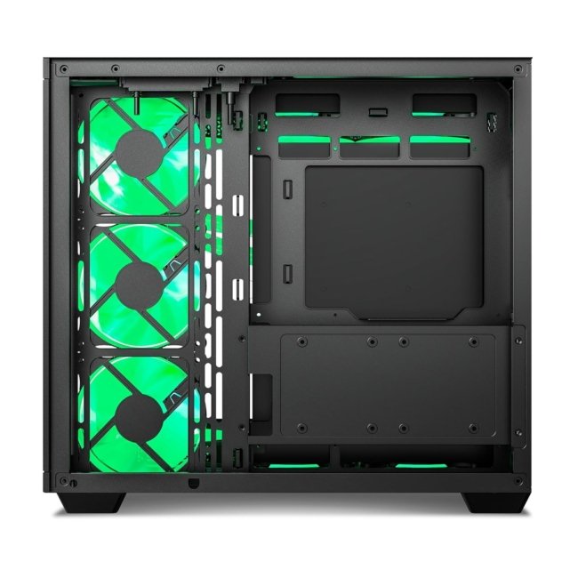 Ant Esports Crystal X11 Mid-Tower High End Computer Case/Gaming Cabinet - Green Black | Support ATX, Micro-ATX, Mini-ITX | Pre-Installed 4 x 120 mm ARGB Fan - Image 7