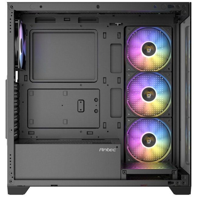 Antec Plastic Cx300 RGB Elite Black with Panoramic 270 Degree View,Vertical Cooling,4X 120Mm Pre Installed RGB Fans,420Mm Gpu Support,ATX Mid Tower Gaming Cabinet - Image 2