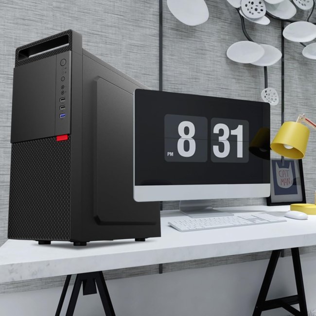 Ant Esports Si26 Value Series Mid-Tower Computer Case/Gaming Cabinet - Black | Support ATX, M-ATX, ITX | Pre-Installed Black Rear Fan - Image 8