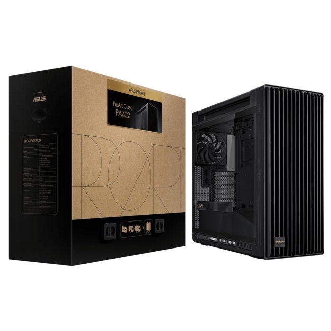 ProArt PA602 E-ATX Computer Case 420mm Radiator Support, Dual 200mm Built-in Fans, Front Panel IR dust Indicator, Power Lock Latch, Tool-Less PCIe mounting & GPU Holder, 20Gbps USB-C Front I/O - Image 10