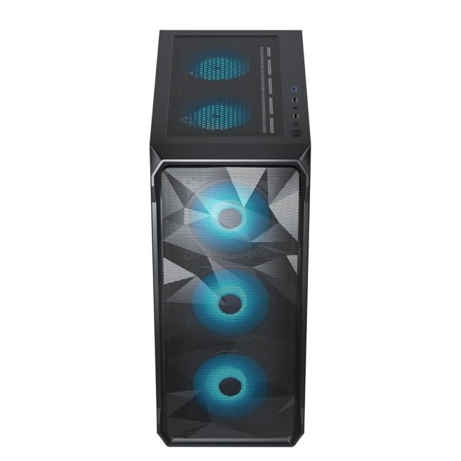 Ant Esports ICE- 112 Mid- Tower Computer Case/Gaming Cabinet - Black | Support ATX, Micro-ATX, ITX | Pre-Installed 3 Front Fans & 1 Rear Fan - Image 7