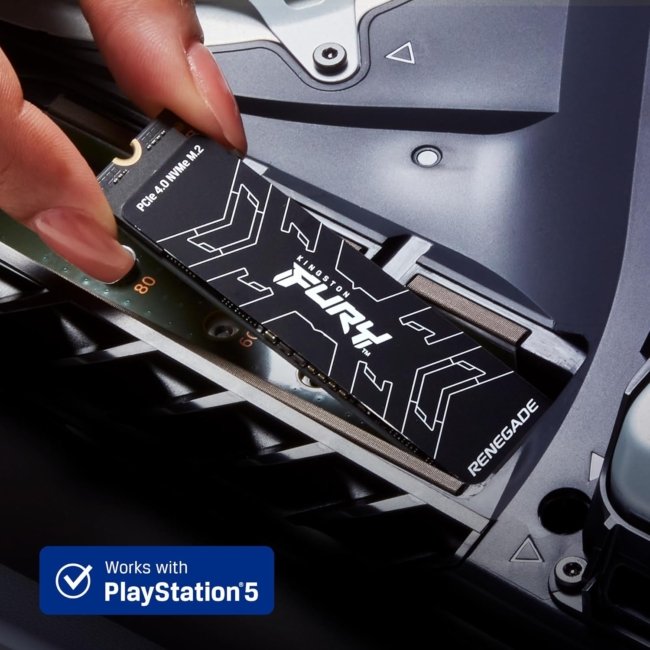 Kingston FURY Renegade 1TB PCIe Gen 4.0 NVMe M.2 Internal Gaming SSD | Up to 7300 MB/s | TLC NAND | SFYRS/1000G, Black - Image 4