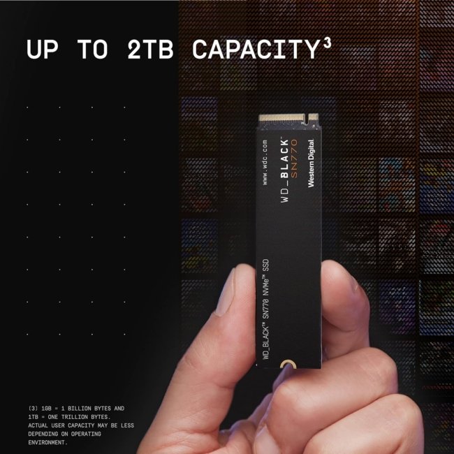 Western Digital WD_Black SN770 Nvme 500GB SSD ,Upto 5000MB/S, Pcie (2280) Gen 4,Game Drive,Gaming Disque - Image 4
