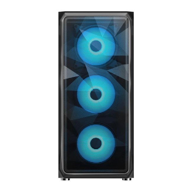 Ant Esports ICE- 112 Mid- Tower Computer Case/Gaming Cabinet - Black | Support ATX, Micro-ATX, ITX | Pre-Installed 3 Front Fans & 1 Rear Fan - Image 2