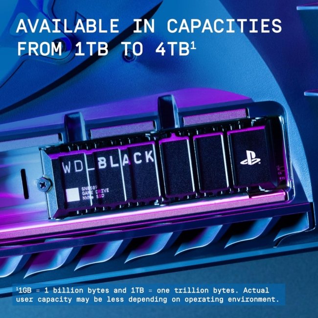 WD_Black SN850P NVMe SSD for PS5 1TB, PCIe Gen 4, Upto 7300MB/s Read, Certified by Sony - Image 3