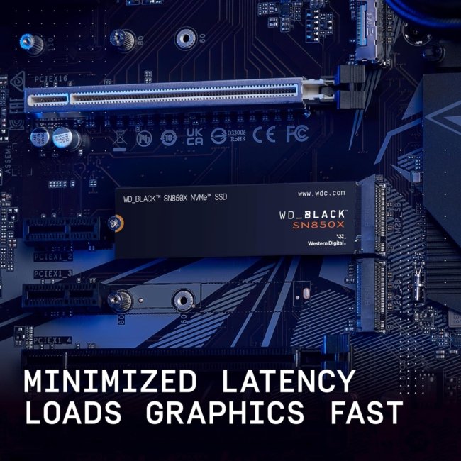 Western Digital WD Black SN850X NVMe 1TB, Upto 7300MB/s R, 6300MB/s W, 5Y Warranty, PCIe Gen 4 NVMe M.2 (2280), Gaming Storage, Internal Solid State Drive (SSD) (WDS100T2X0E) - Image 5