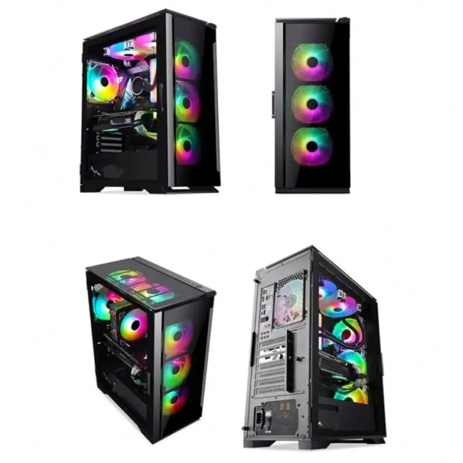 Champ Gaming Gaming Cabinet W/o SMPS Champ Black (LGT-201) - Image 2