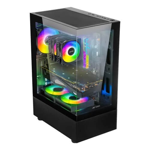Ant Esports Crystal X2 ARGB (ATX) Mid Tower Cabinet (Black) - Image 2